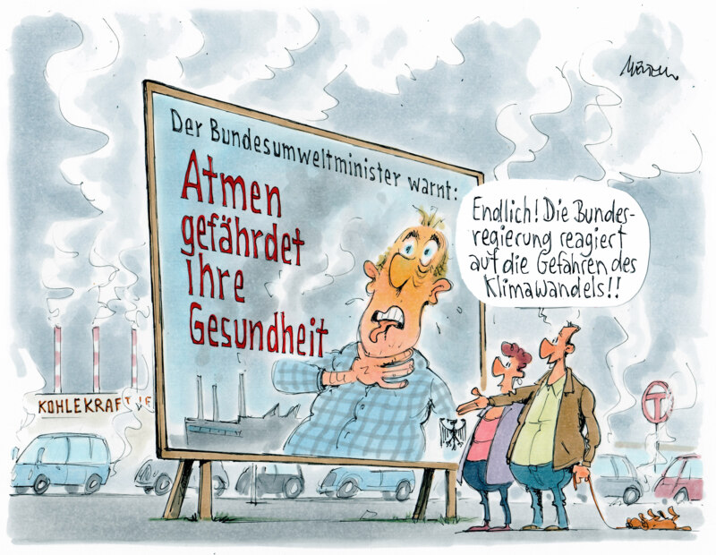 Karikatur Klimawandel Gesundheit