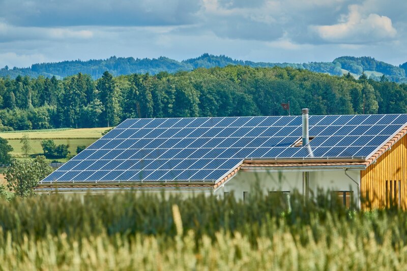 Solardach im Außenbereich