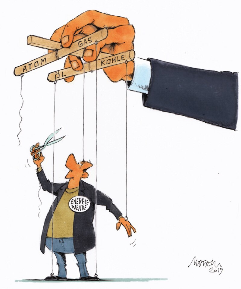 Karikatur Marionette 